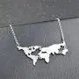 Stainless Steel World Map Necklace, AILUOR Fashion Gold Silver Black World Continents Travel Pendant Personality Gift Unisex Stainless Steel World Map Necklace, AILUOR Fashion Gold Silver Black World Continents Travel Pendant Personality Gift Unisex