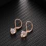 Buyless Fashion Girls And Women Heart Stone Dangle Earrings Silver Jewelry