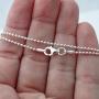 FashionJunkie4Life Italian 925 Sterling Silver 1.5mm Ball Bead Chain Necklace - 16, 18, 20, 22, 24, 30''