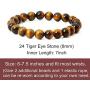 ASGIFT Tiger Eye Bracelet Energy Stone Stretch Bracelet for Men Women Boys Girls