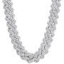 KRKC&CO 12mm/18mm/15mm Iced Cuban Link Chain for Men, 14k Gold Cuban Chain Necklace, Cuban Choker, Hip Hop Jewelry, Prong-Setting 5A CZ Stones, Durable Anti-Tarnish Urban Street-wear Everlasting Shine