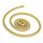 FZTN Jewelry Mens Womens Cuban Link Chain 18K Gold Plated 3-6mm Stainless Steel Curb Necklace,Fashion Jewelry,Wear Alone or with Pendant,18-26 Inch