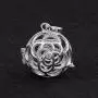 EUDORA Harmony Bola Necklace 20mm Rose Musical Chime Pendant CZ Perfume Diffuser for Mother, 30 Inches