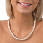 PAVOI Sterling Silver Round White Simulated Shell Pearl Necklace Strand | Pearl Choker Necklace | Jewelry for Women