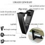 ORAZIO 3 Pairs Stainless Steel Triangle Square Round Hoop Earrings for Men Women Geometric Huggie Earrings Silver Tone Gold Tone Black