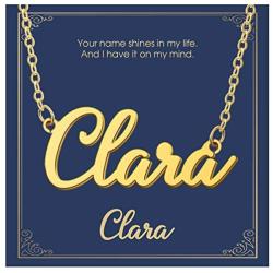 KELORIS PATH Custom Name Necklace Personalized Name Necklace 18K Gold Plated Dainty Pendant for Women Girls Kids Teens Monogram Necklace Gold Jewelry Gift