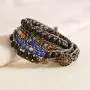 MOFRGO Handmade Braided Charm 5 Wrap Bracelet for Men Women Jasper Ebony Wood Beads Bohemian Adjustable Multilayer Bangle Jewelry MOFRGO Handmade Braided Charm 5 Wrap Bracelet for Men Women Jasper Ebony Wood Beads Bohemian Adjustable Multilayer Bangle Jewelry