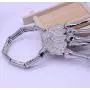 Gothic Skull Skeleton Bone Hand Bracelet with Ring Halloween Talon Wristband Punk Rock Exaggerated Metal for Men Women Nightclub Party Jewelry Gothic Skull Skeleton Bone Hand Bracelet with Ring Halloween Talon Wristband Punk Rock Exaggerated Metal for Men Women Nightclub Party Jewelry
