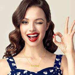 Joycuff Old English Name Necklace(Over 800 Names are in Stock) Personalized 18K Gold Plated Monogram Jewelry Christmas Birthday Gift for Women