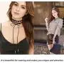 Choker Set 20 Pcs Adjustable Classic Black Choker Necklace Foot Set for Christmas Gift Velvet Metal Pendant Making Chains Vintage Lolita Styles for Women Girls