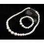 COLORFUL BLING Imitation Pearl Necklace Bracelet Earring Sets Crystal Dangle Pearl Jewelry Sets for Women