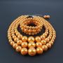 KOSMOS-LI Large Pearl Jewelry Set Pearl Statement 18'' Necklace Bracelet and Earrings