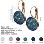 Druzy Earrings Set of 6 – Colorful Crystal Earrings – Fashionable Dangle Earrings for Women – Ideal Anniversary, Birthday, Valentine’s Day, Mothers Day, Nurses Week, Graduation, Wedding Earrings –Lever Back Closure – Lightweight and Comfortable