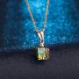 Swarovski Crystal Cube Pendant Necklaces for Women 14K Gold Plated Hypoallergenic Dainty Jewelry