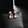 Sllaiss Teardrop Dangle Earrings For Women 14K Gold Plated Crystals Earring With AAA+ Cubic Zirconia Christmas Jewelry Gift For Women
