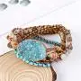Fruitful Jewelry Bohemian Handmade Natural Stone Various Beaded Bracelets from Leather, Boho Wrap Bracelets for Women and Men Fruitful Jewelry Bohemian Handmade Natural Stone Various Beaded Bracelets from Leather, Boho Wrap Bracelets for Women and Men