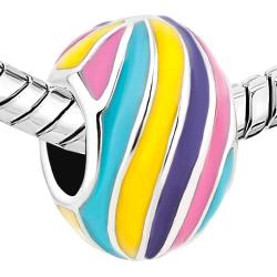 LilyJewelry Easter Colorful Faberge Egg Charm Bead for Bracelet