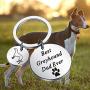 PENQI Greyhound Owner Keychain Best Greyhound Dad Ever Keychain Greyhound Dog Lover Jewelry Animal Adoption Rescue Gift for Pet Lover Dog Owner