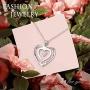 S925 Sterling Silver Best Friend Friendship BFF Heart Jewelry Pendant Necklace