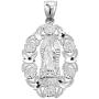 Religious Jewelry by FDJ Blessed Our Lady of Guadalupe Miraculous Medal Charm Necklace in 925 Sterling Silver