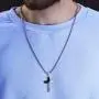 Steve Madden Black Rhodium IP Plated Stainless Steel Diagonal Design Cross Necklace for Men on 26 Inch Box Chain with 2 Inch Extender (Black) Steve Madden Black Rhodium IP Plated Stainless Steel Diagonal Design Cross Necklace for Men on 26 Inch Box Chain with 2 Inch Extender (Black)
