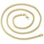 GOLD IDEA JEWELRY 5 Times Real 14k/ White Gold Plated Franco Link Chain 2.5mm/4mm Stainless Steel Bracelet and Necklace for Men Women