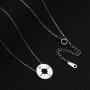 Graduation Gift S925 Sterling Silver Dainty Compass Friendship Necklace For Women