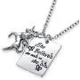 Plated Silver Alloy Unicorn Necklace Pendant Charms Chain for Females gifts- She Believed She Could So She Did ''Life Is Magical'' Unicorn Necklace