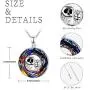 JUSTKIDSTOY Nightmare Before Christmas Necklace Jewelry 925 Sterling Silver Jack Skellington and Sally Pendant Necklace Gifts for Women Girlfriend JUSTKIDSTOY Nightmare Before Christmas Necklace Jewelry 925 Sterling Silver Jack Skellington and Sally Pendant Necklace Gifts for Women Girlfriend