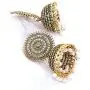 Crunchy Fashion Tribal Muse Oxidized Collection Stylish Indian Wedding Jewelry Jhumki Jhumka Earrings for Women