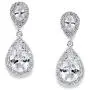 Mariell Dainty Cubic Zirconia Crystal Teardrop Earrings for Brides, Wedding & Bridal Jewelry for Women Mariell Dainty Cubic Zirconia Crystal Teardrop Earrings for Brides, Wedding & Bridal Jewelry for Women