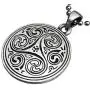 Celtic Pagan Wiccan Jewelry Merlin Morgana Wicca Witchcraft Magic Trinity Triskele Triquetra Triskelion Pewter Mens Womens Pendant Necklace Charm Protection Amulet for Men Women w Silver Ball Chain Celtic Pagan Wiccan Jewelry Merlin Morgana Wicca Witchcraft Magic Trinity Triskele Triquetra Triskelion Pewter Mens Womens Pendant Necklace Charm Protection Amulet for Men Women w Silver Ball Chain