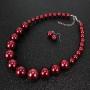 HaHaGirl Faux Pearl Strands Costume Jewelry for Women Include Necklace and Earrings Set