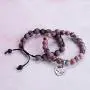 Tree of Life Bracelet - Lava Stone Essential Oil Gemstone Beaded Yoga Meditation Regalite Stone Beach Charm Bracelet Set Tree of Life Bracelet - Lava Stone Essential Oil Gemstone Beaded Yoga Meditation Regalite Stone Beach Charm Bracelet Set