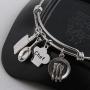 KUIYAI Chef Bracelet Chef Keychain Cooking Charms Bangle Culinary Graduation Gift