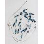 Faship Gorgeous Rhinestone Crystal Floral Necklace Earrings Set