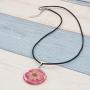 JGFinds Dried Flower Necklace 3 Pack, Resin and Cowhide - Actual Flower