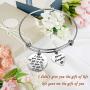 HOLLP Stepdaughter Rose Flower Bracelet Step Daughter Jewelry Daughter in Law Bracelet I Didnt Give You The of Life Gave Me Bracelet Stepdaughter Bracelet