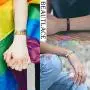 beautlace LGBT Bracelets 18K Gold/Silver/Black Gun Plated Gay & Lesbian Pride Bracelet Charm Jewelry for Men and Women KB0006
