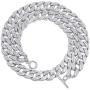 KOSMOS-LI CZ Rhinestone Choker Necklace for Women Jewelry Hip Hop Cuban Link Chain