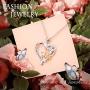 YinShan 925 Sterling Silver Heart Animal Pendant Necklace Jewelry for Women
