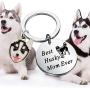 PENQI Husky Keychain Husky Jewelry Best Husky Mom Ever Keychain Dog Mom Ever Gift Dog Lover Dogs Jewelry for Husky Lover