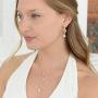 Mariell Graceful 14K Gold CZ Teardrop Necklace & Earrings Jewelry Set - Bridal, Bridesmaid & Prom Glam