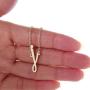 AOLO Initial Necklace 26 Letters from A-Z Stainless Steel Silver and Gold Color
