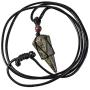 Yatming 6 Facet Stone Pendant Necklace for Women and Men, Pointed Crystal Pendulum with Adjustable Rope