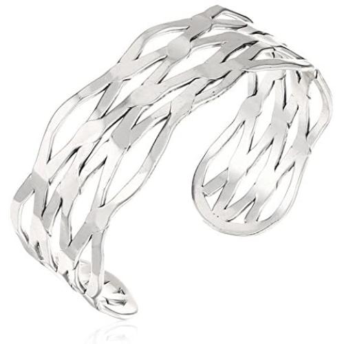 Lucky Brand Open Cuff Bracelet, Silver, One Size