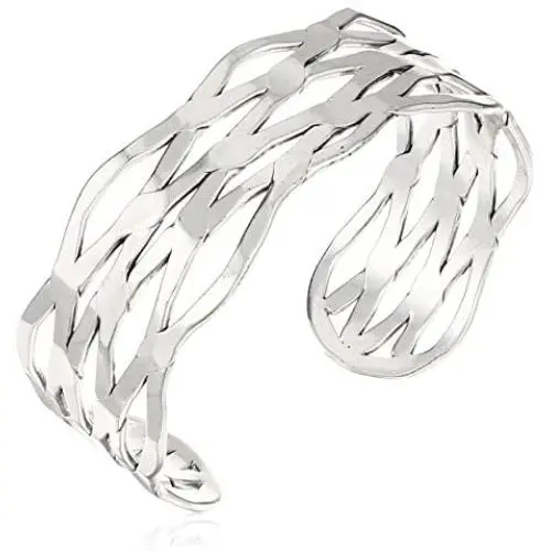 Lucky Brand Open Cuff Bracelet, Silver, One Size Lucky Brand Open Cuff Bracelet, Silver, One Size