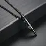 Reve Bible Verse Proverbs 4:23 Stainless Steel Cross Bullet Pendant Necklace for Men, 20-24 Inches Chain Reve Bible Verse Proverbs 4:23 Stainless Steel Cross Bullet Pendant Necklace for Men, 20-24 Inches Chain
