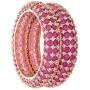 Ratnavali Jewels Jewels CZ Zirconia Gold Tone Red Diamond Elegant Bollywood Wedding Kada Bangles Jewelry Women