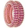 Ratnavali Jewels Jewels CZ Zirconia Gold Tone Red Diamond Elegant Bollywood Wedding Kada Bangles Jewelry Women